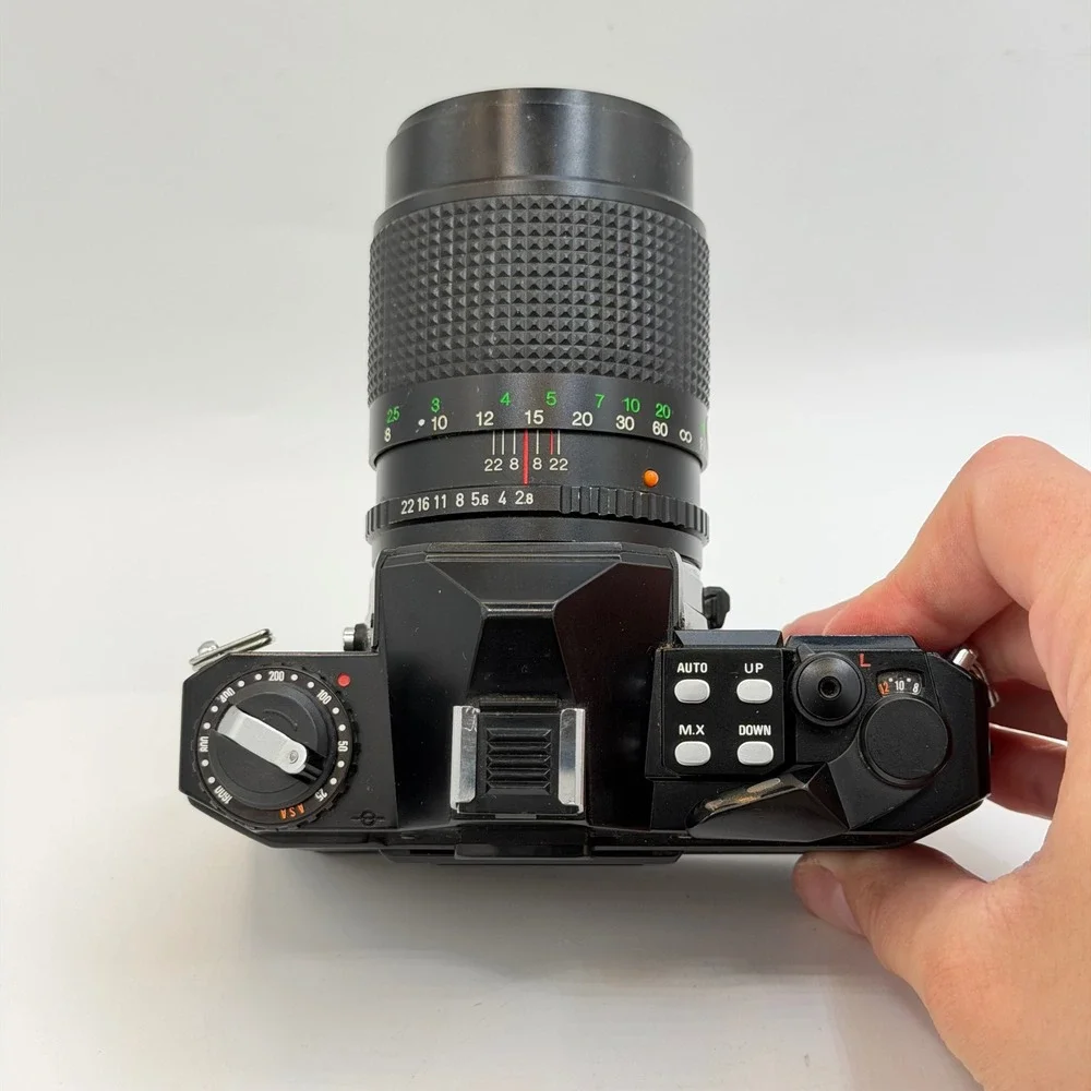 Cosina CT-7 / Petri GX-4 35mm SLR Film Camera W/ Petri 135mm f2.8 Lens TESTED!!